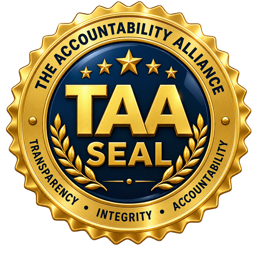 The Accountability Alliance TAA Seal